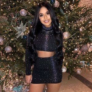 Halter rhinestone set